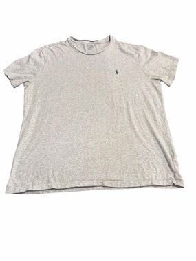 Polo Ralph Lauren Mens Gray Heather Crewneck Tee Blue Pony L